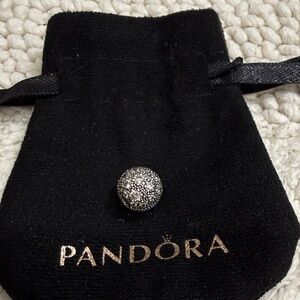 Pandora Black and Silver Sparkling Clip
